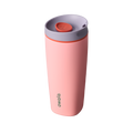 SmoothSip Slider 20oz, peach orange body with white lid and yellow slider button
